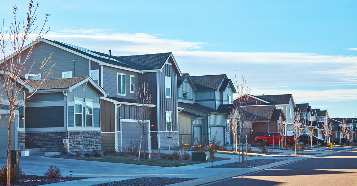 Modern suburban homes